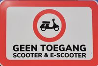 bord verboden voor scooters